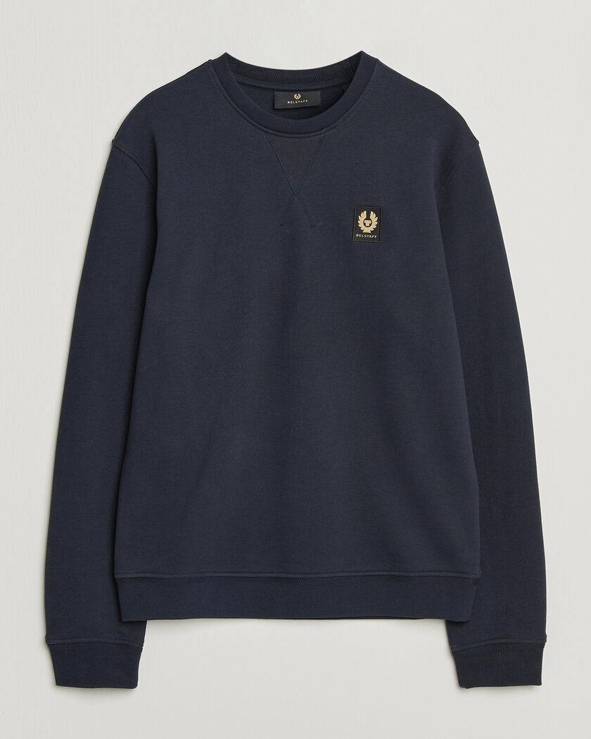 Belstaff Signature Crew Neck Sweatshirt Dark Ink – Blå