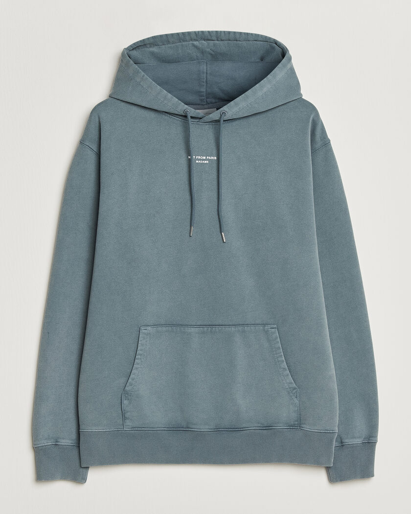 Drôle de Monsieur Classic Slogan Hoodie Dark Grey – Grå
