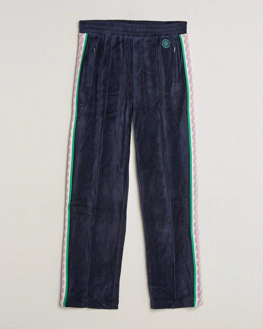 Drôle de Monsieur Survêtement Velours Track Pants Navy – Blå