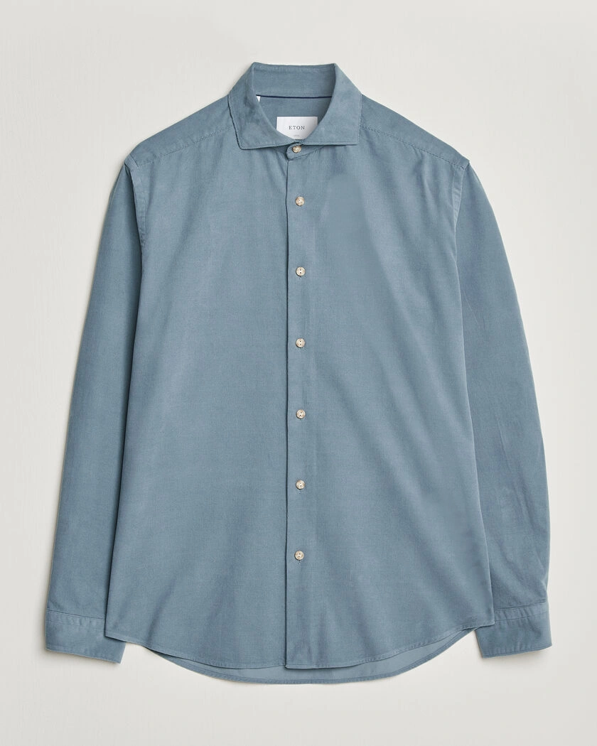 Eton Casual Fit Corduroy Shirt Blue – Blå