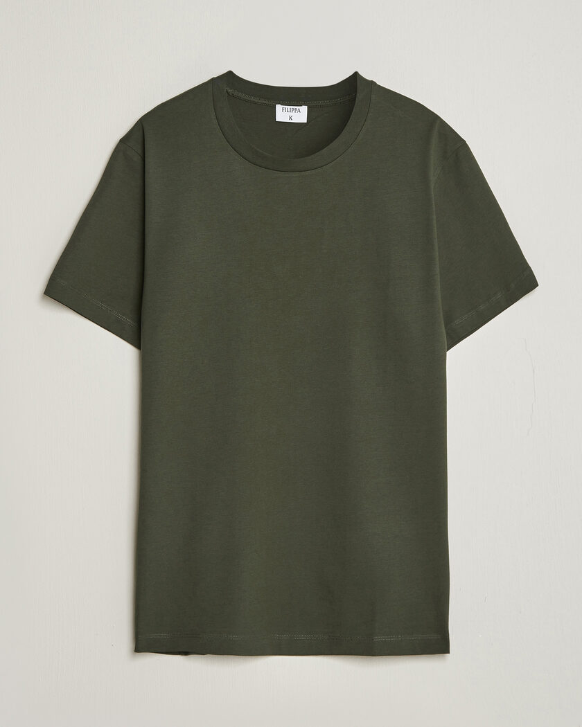 Filippa K Filip Crew Neck T-Shirt Night Green – Grön