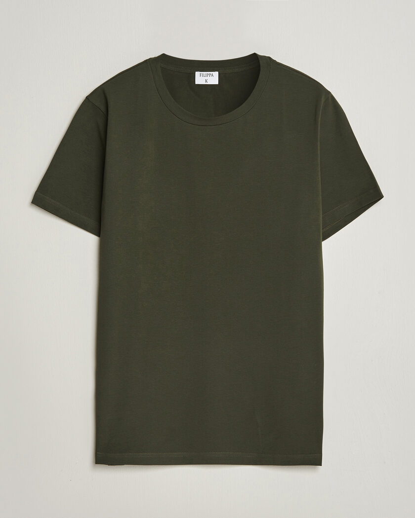 Filippa K Soft Lycra T-Shirt Night Green – Grön