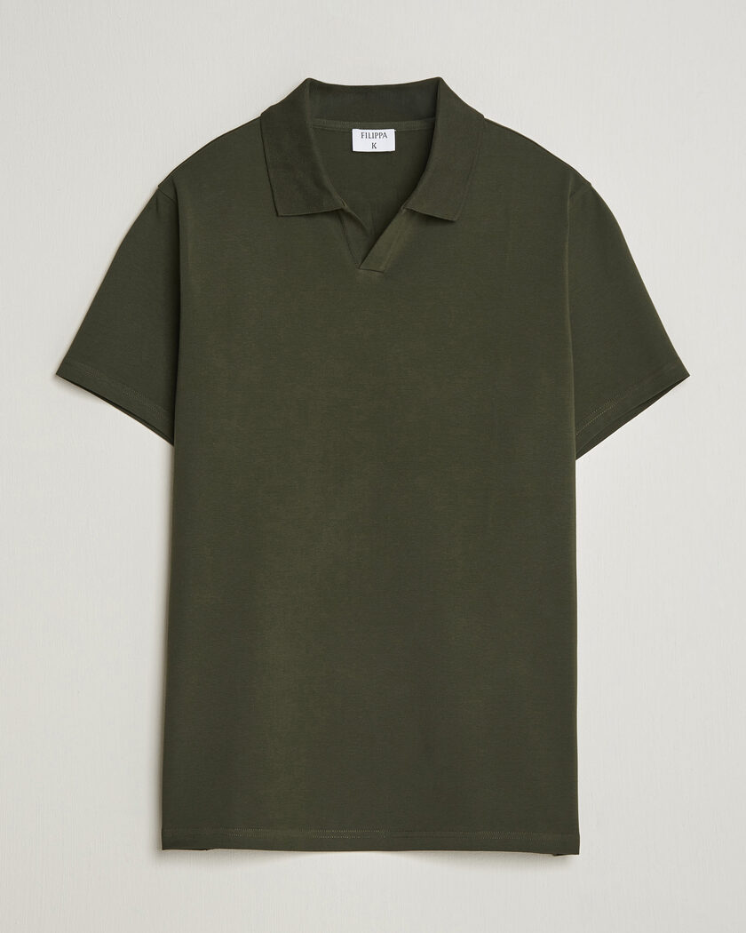 Filippa K Soft Lycra Polo T-Shirt Night Green – Grön