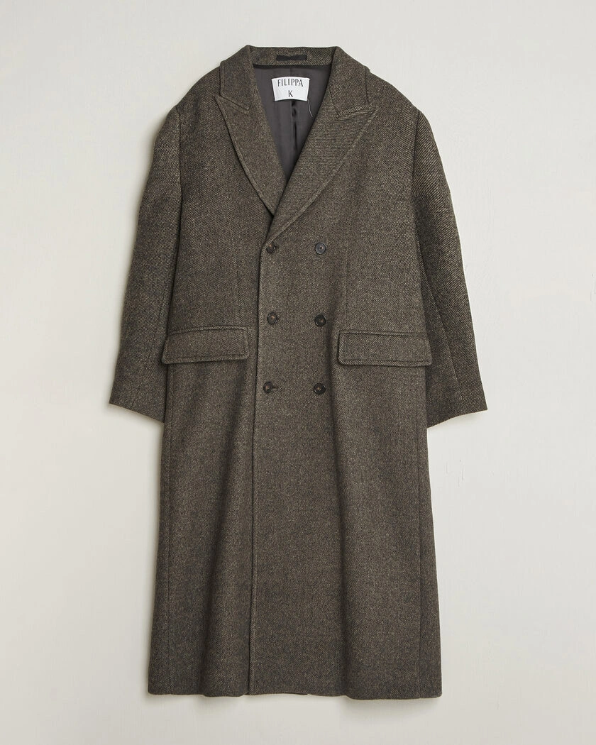 Filippa K Damian Wool Twill Coat Driftwood – Grå