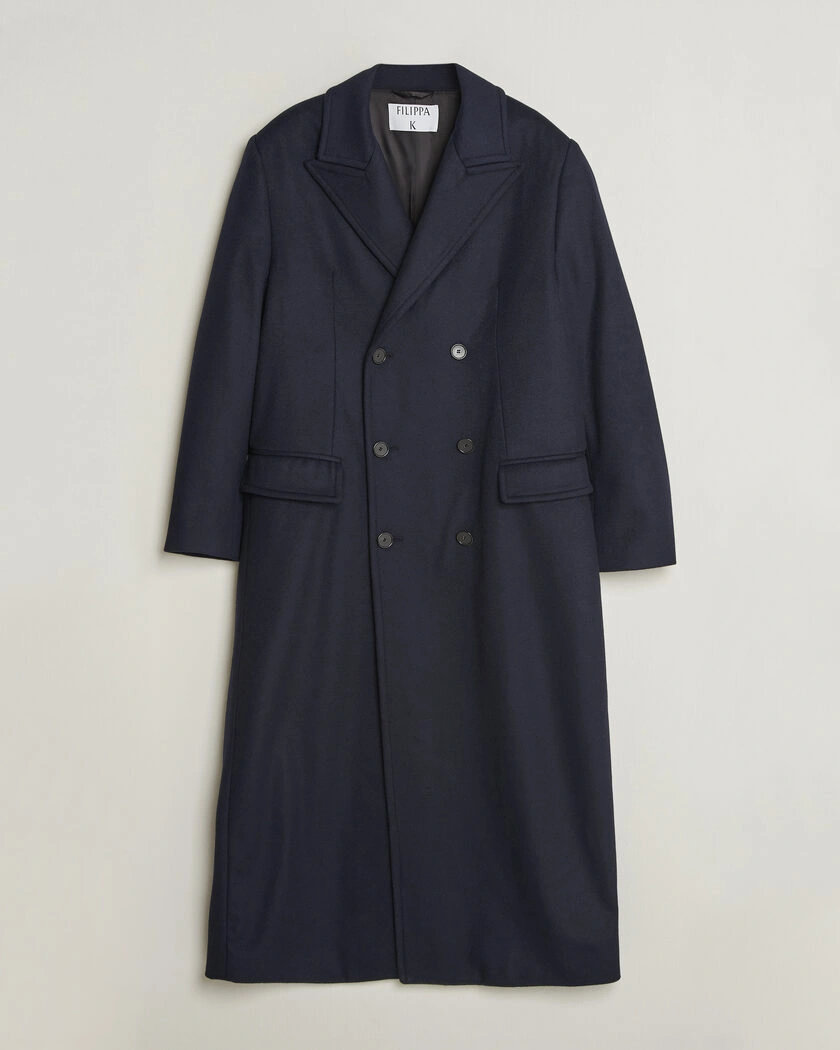 Filippa K Damian Wool Coat French Navy – Blå