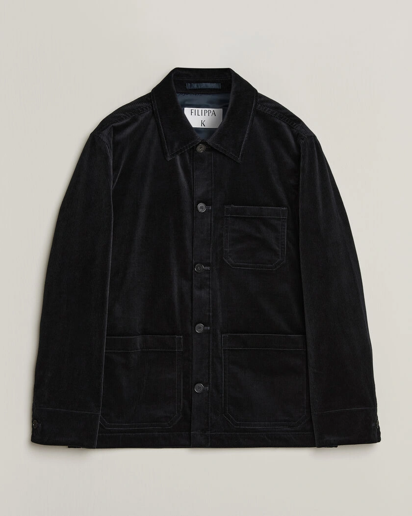 Filippa K Taylor Corduroy Overshirt Navy – Blå