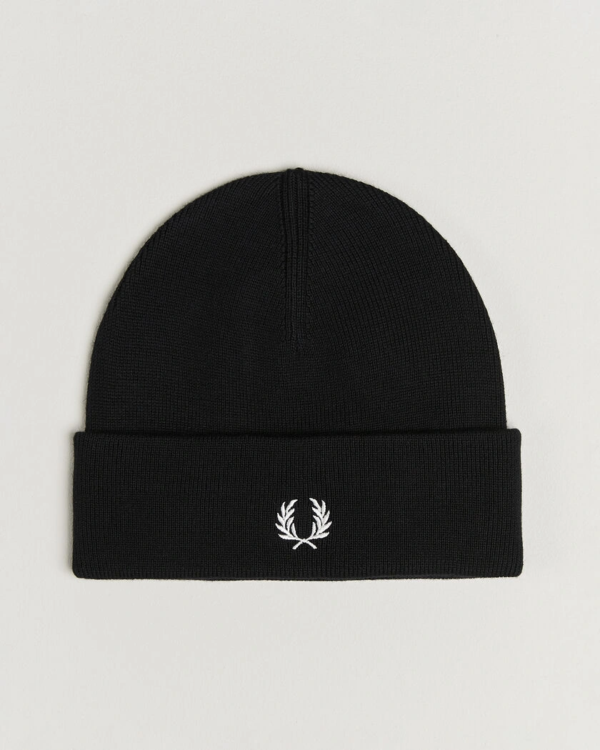 Fred Perry Merino Wool Beanie Black – Svart