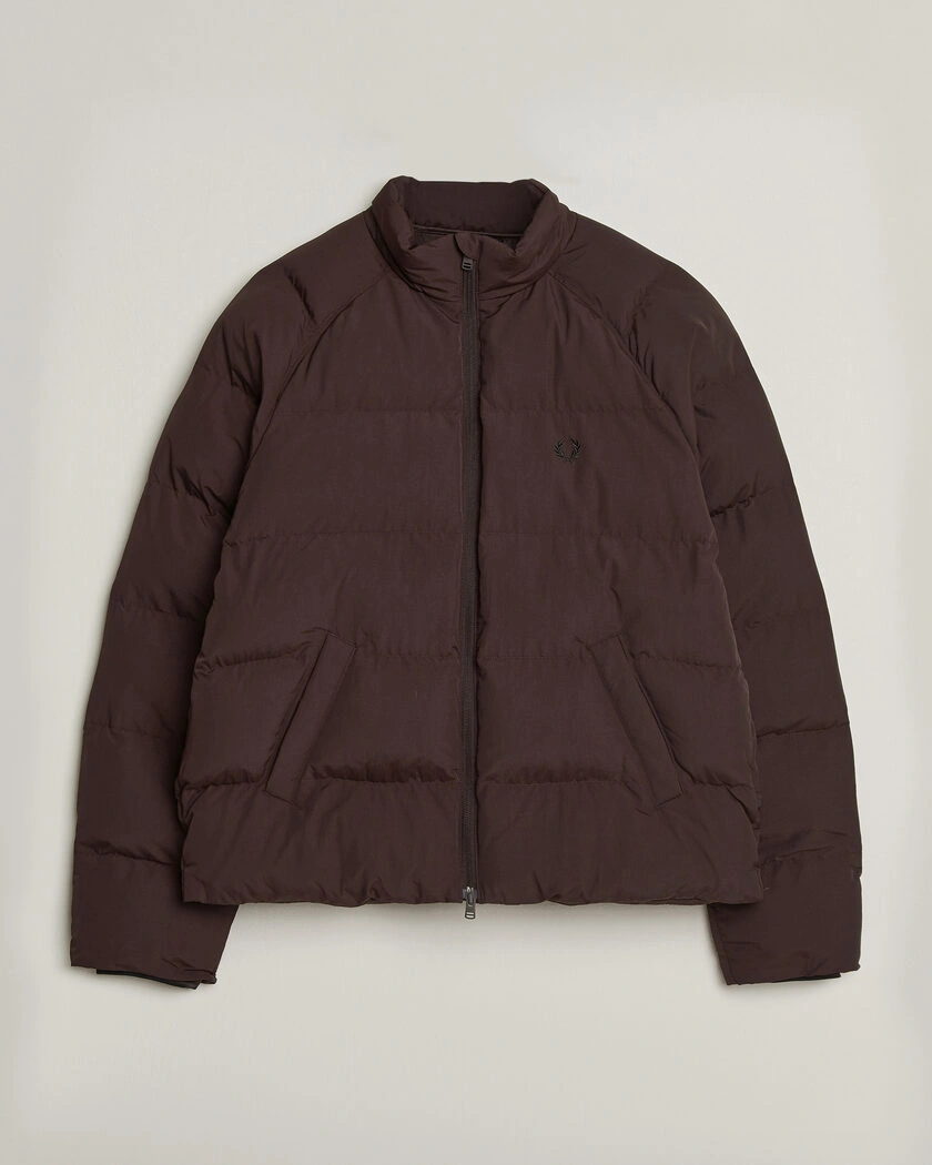 Fred Perry Raglan Sleeve Padded Jacket Rich Brown – Brun