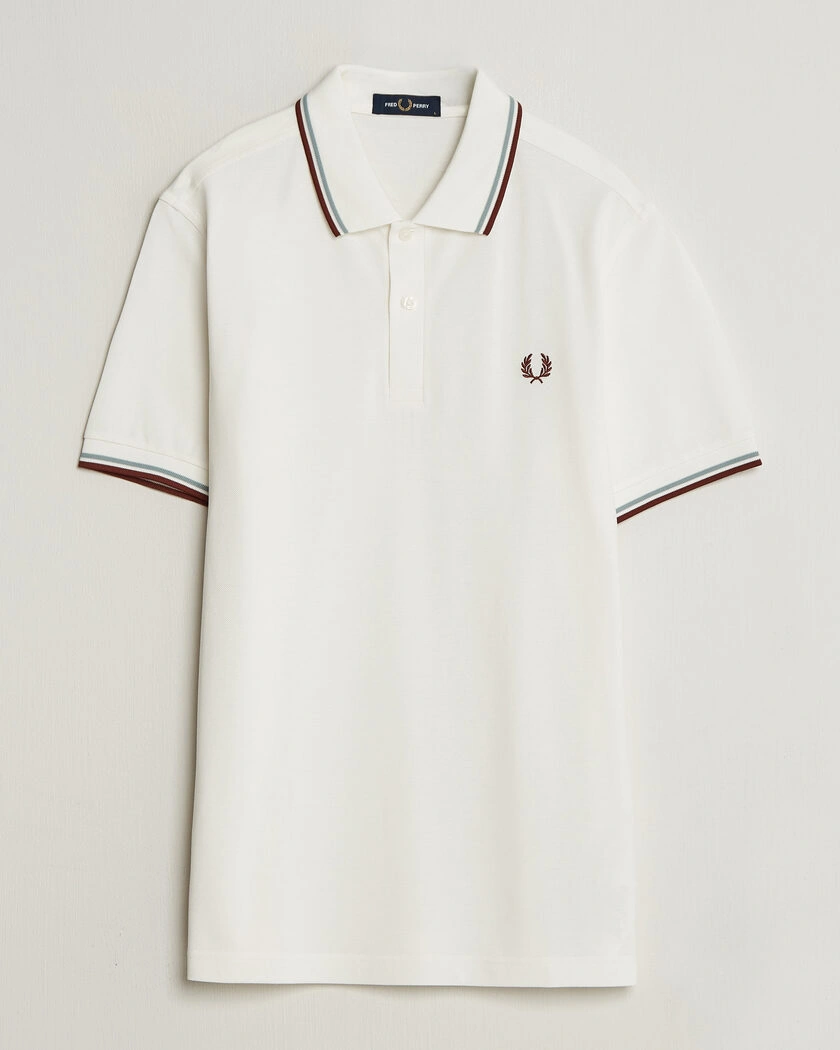 Fred Perry Twin Tipped Polo Shirt Ecru – Vit