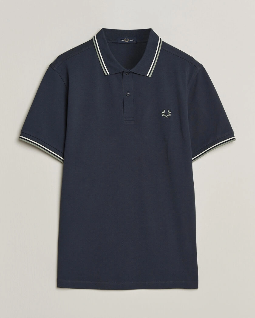 Fred Perry Twin Tipped Polo Shirt Dark Airforce – Blå