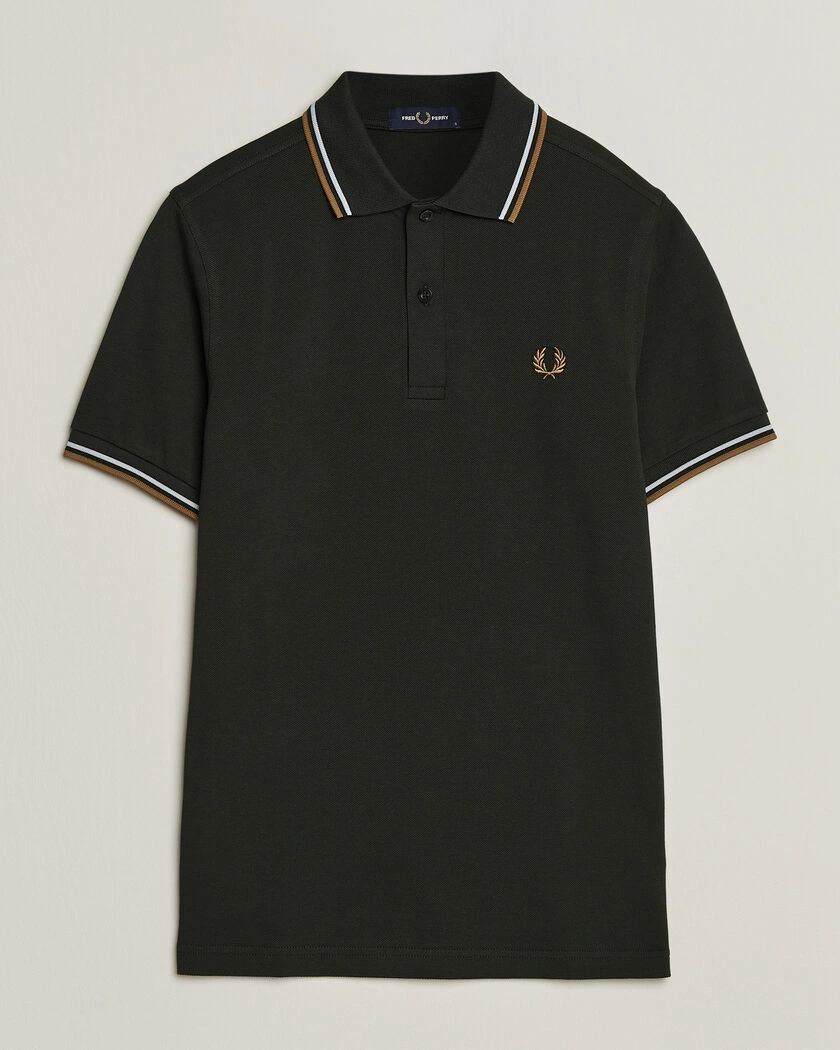 Fred Perry Twin Tipped Polo Shirt Night Green – Grön