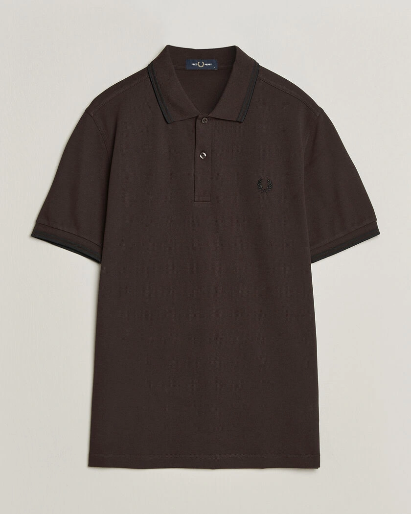Fred Perry Twin Tipped Polo Shirt Rich Brown – Brun