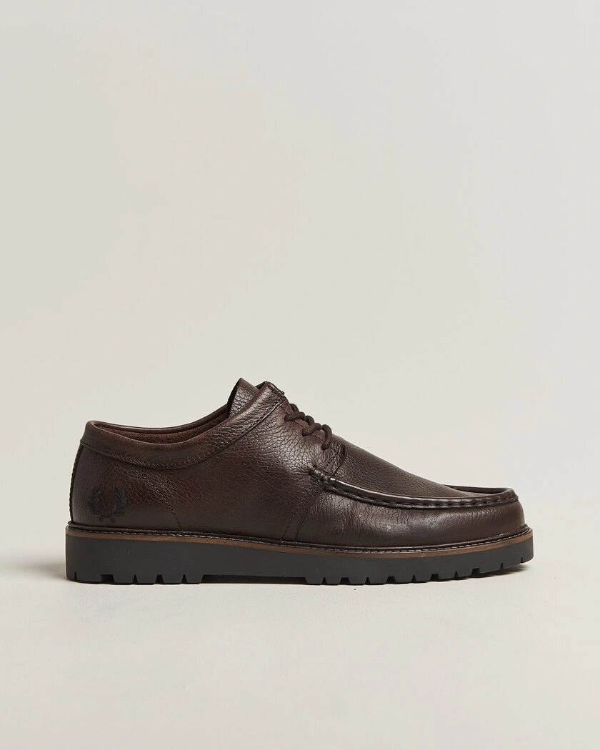Fred Perry Kenny Grained Leather Derby Rich Brown – Brun