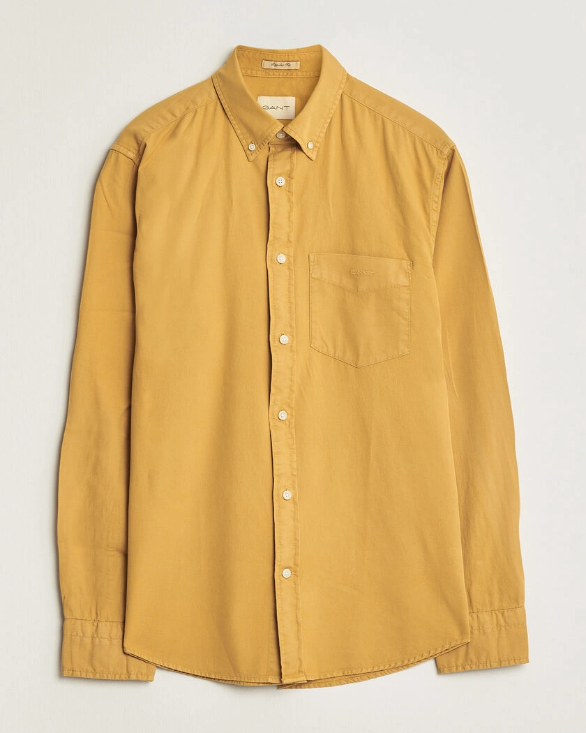 Gant Regular Fit Garment Dyed Twill Shirt Turmeric Shine – Gul