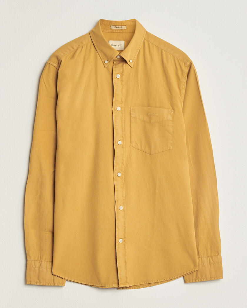 Gant Regular Fit Garment Dyed Twill Shirt Turmeric Shine – Gul