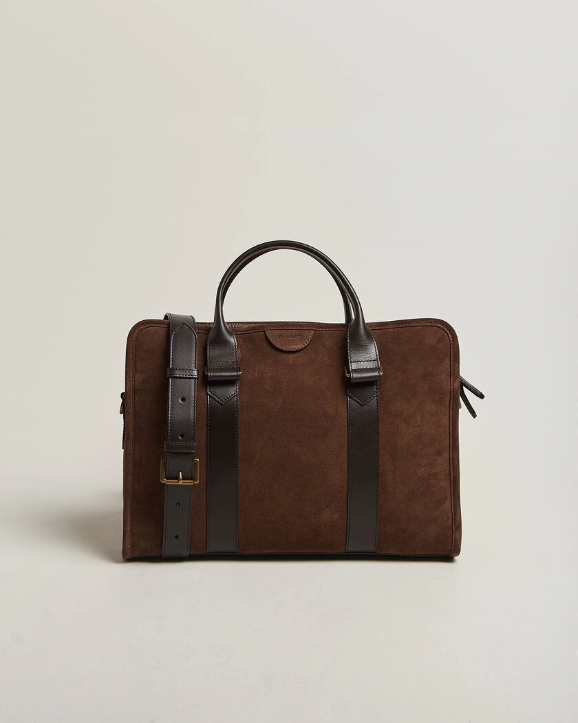 Gant Suede Commuter Bag Soil Brown – Brun
