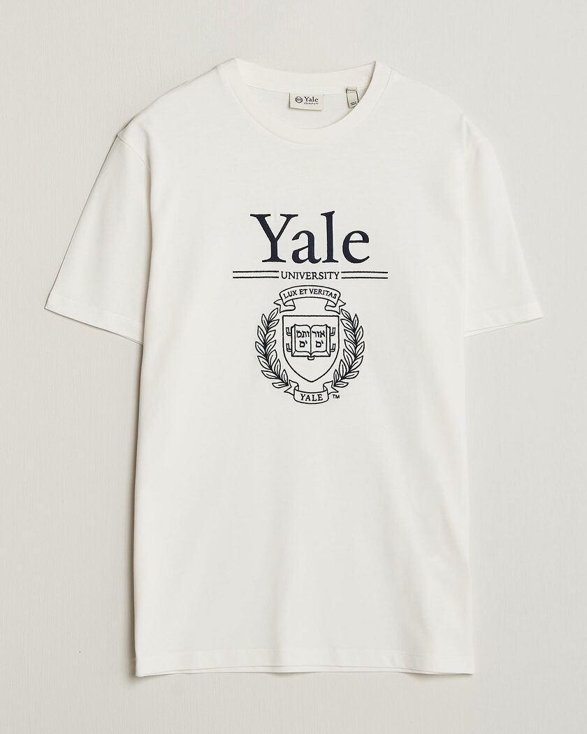 Gant YALE Crew Neck T-Shirt Eggshell – Vit