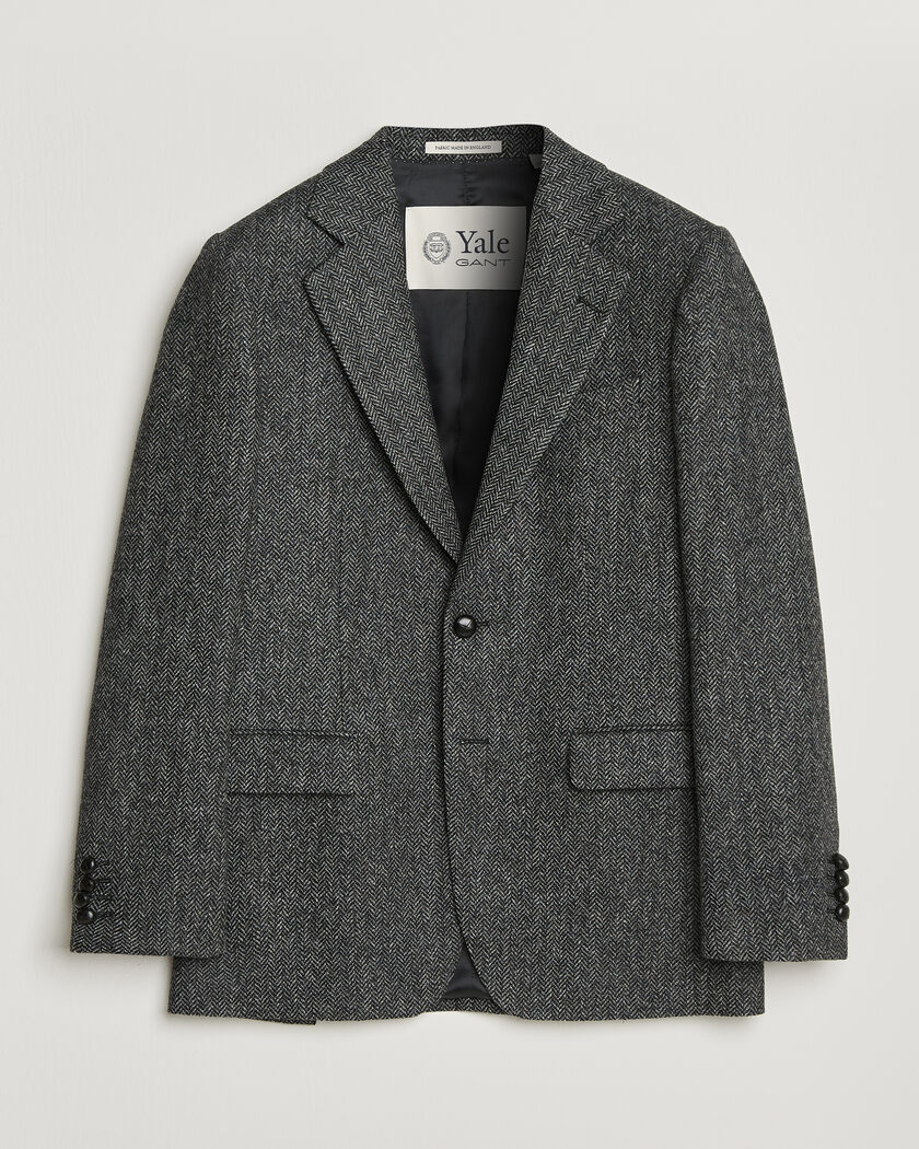 Gant YALE Tweed Blazer Black Grey – Grå