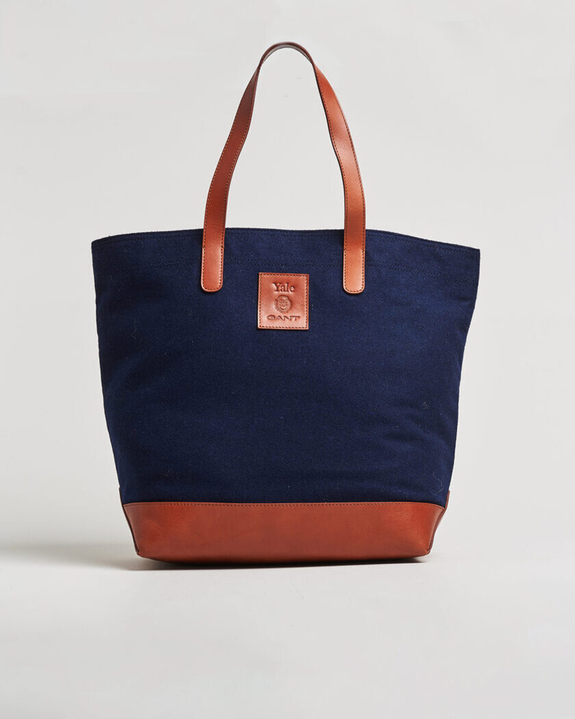 Gant YALE Melton Tote Bag Marine – Blå