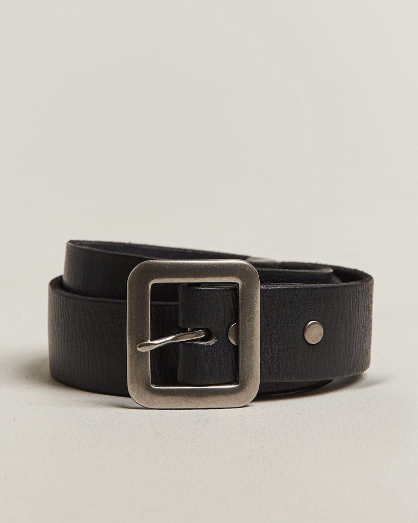 RRL Burling Belt Vintage Black – Svart