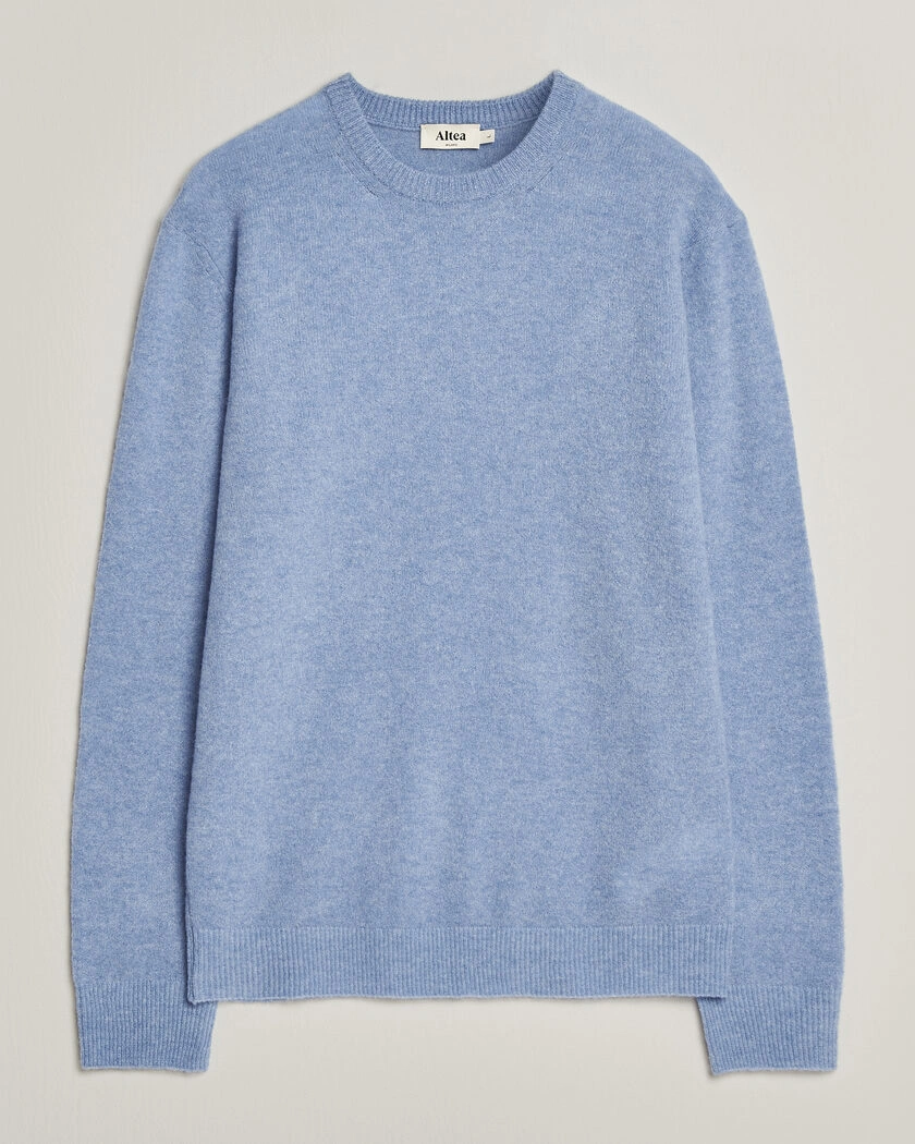 Altea Cloud Cashmere Blend Sweater Sky Blue – Blå