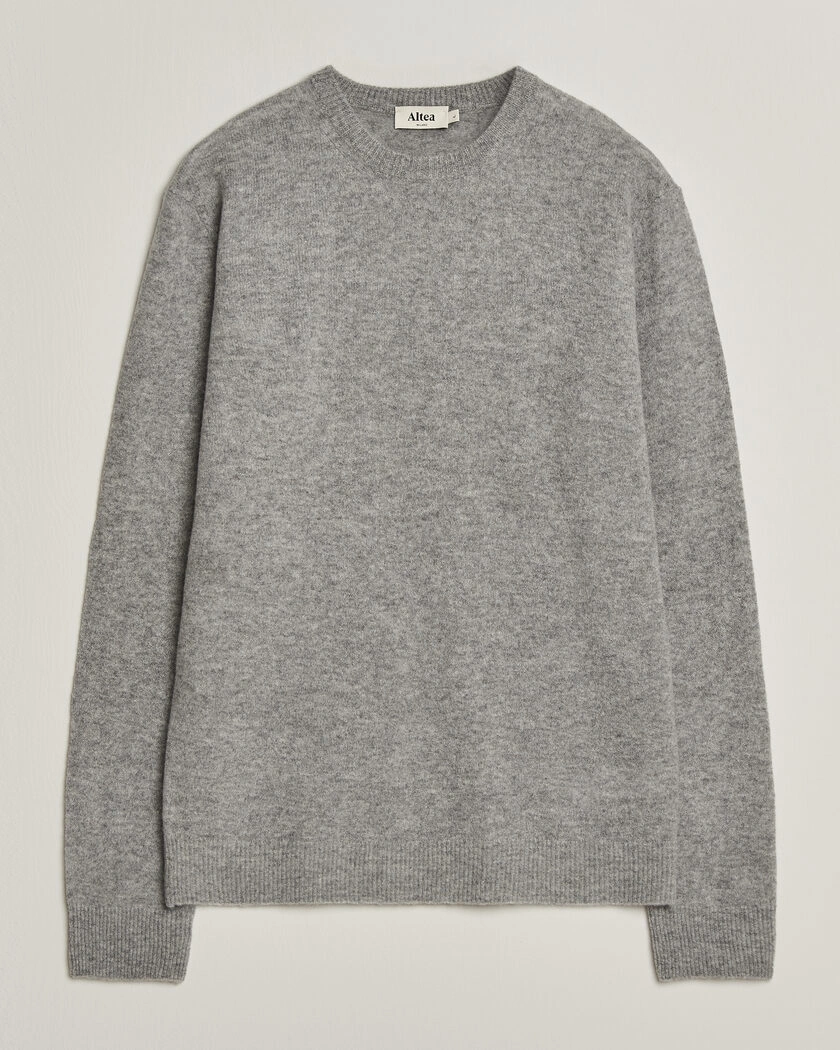 Altea Cloud Cashmere Blend Sweater Grey Melange – Grå