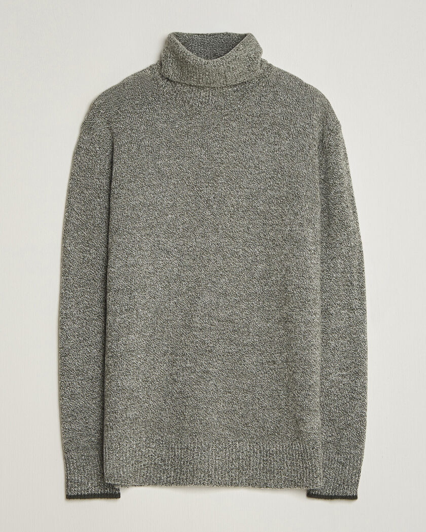 Altea Cloud Cashmere Blend Rollneck Green Melange – Grön