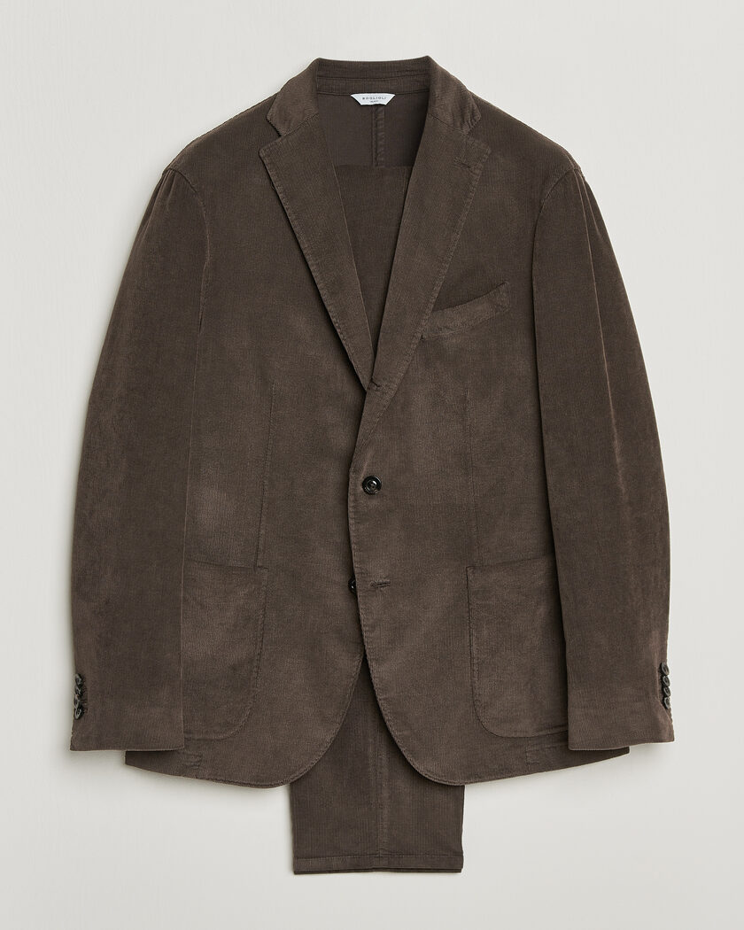Boglioli K Jacket Baby Corduroy Suit Dark Brown – Brun