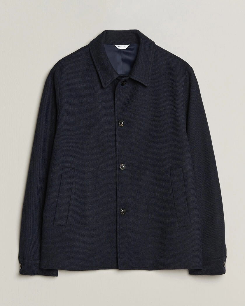 Boglioli Wool/Cashmere Solferino Jacket Navy – Blå