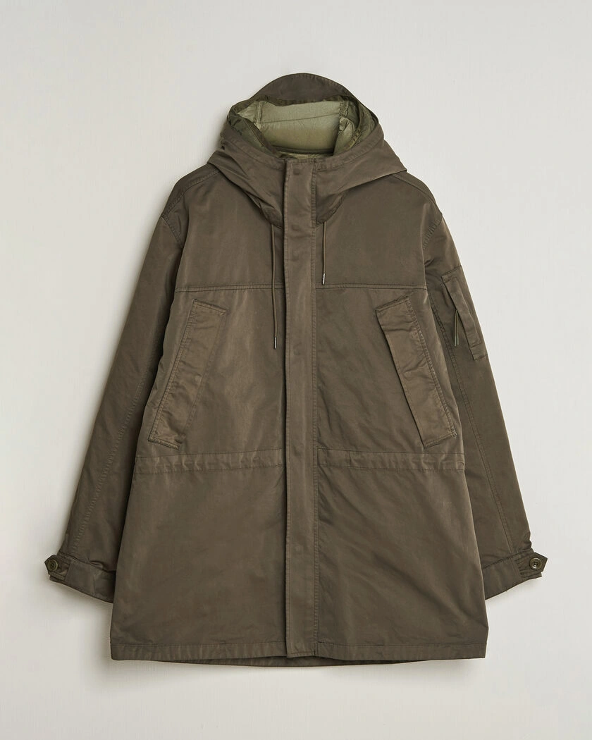 C.P. Company Micro Kei 2 in 1 Nylon Parka Olive – Grön