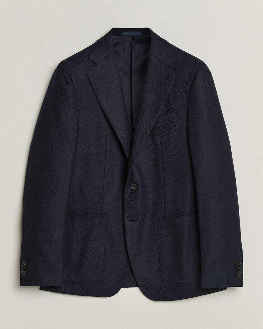 Caruso Aida Wool/Cashmere Blazer Navy – Blå