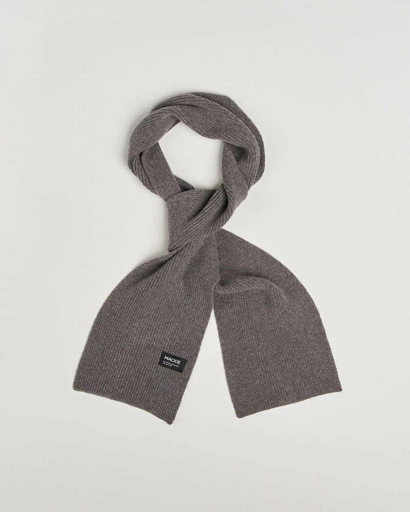 Robert Mackie Clyde Lambswool Scarf Light Brown – Brun