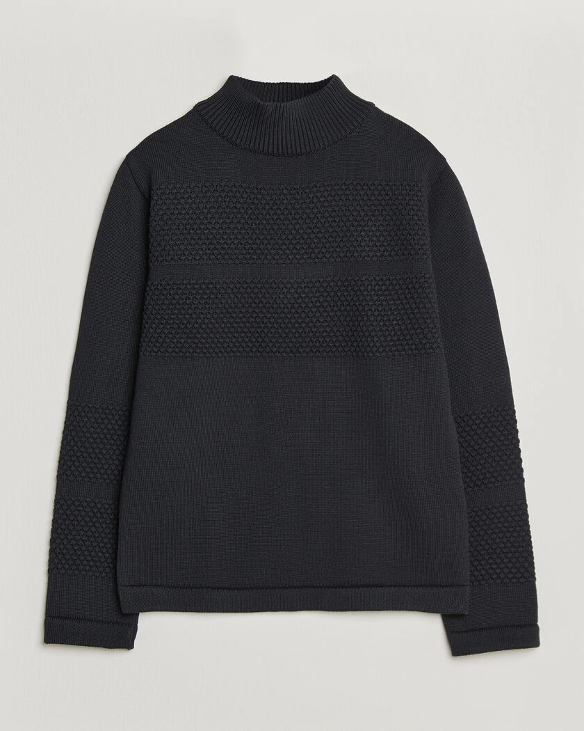 S.N.S. Herning Fisherman High Neck Navy Blue – Blå