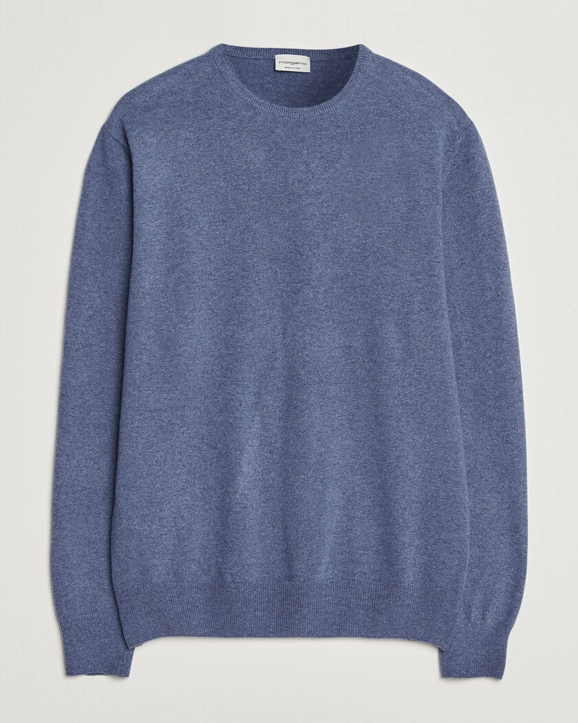 Morgano Wool/Cashmere Crewneck Jeans – Blå