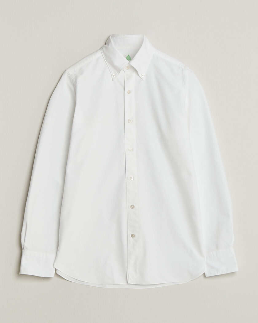 Finamore Napoli Gaeta Oxford Button Down Shirt White – Vit