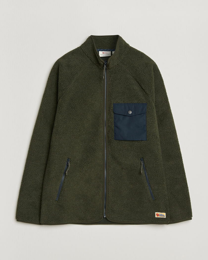 Fjällräven Vardag Pile Fleece Zip Jacket Deep Forest – Grön