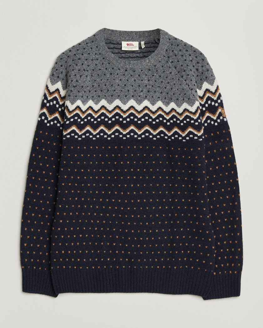 Fjällräven Övik Knit Wool Sweater Dark Navy – Blå