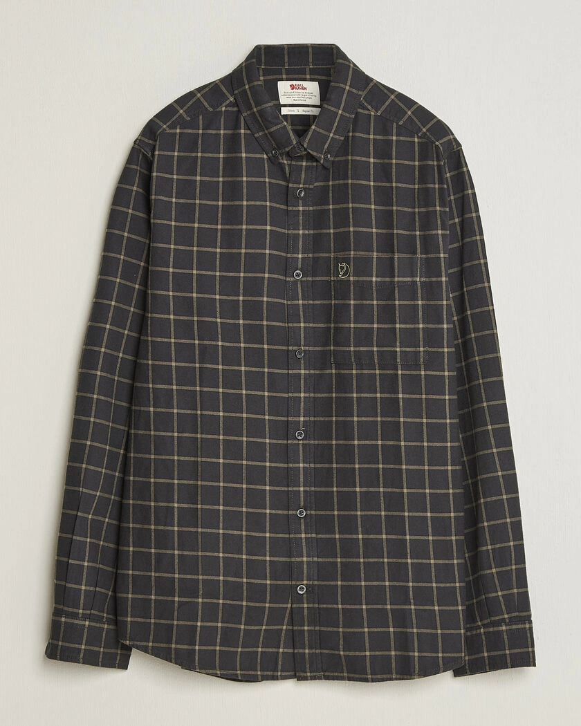 Fjällräven Övik Flannel Shirt Dark Grey – Grå