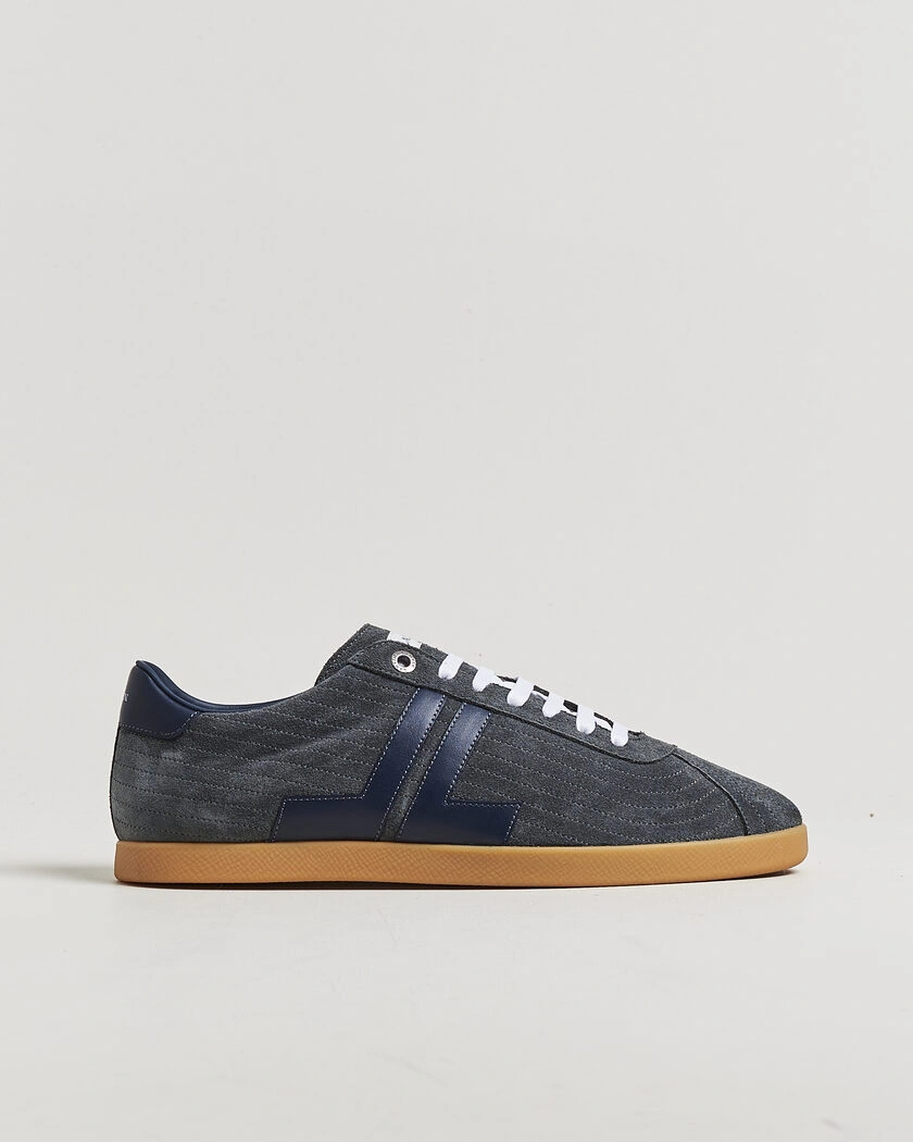 Lanvin Glen Leather Sneakers Grey/Navy – Grå