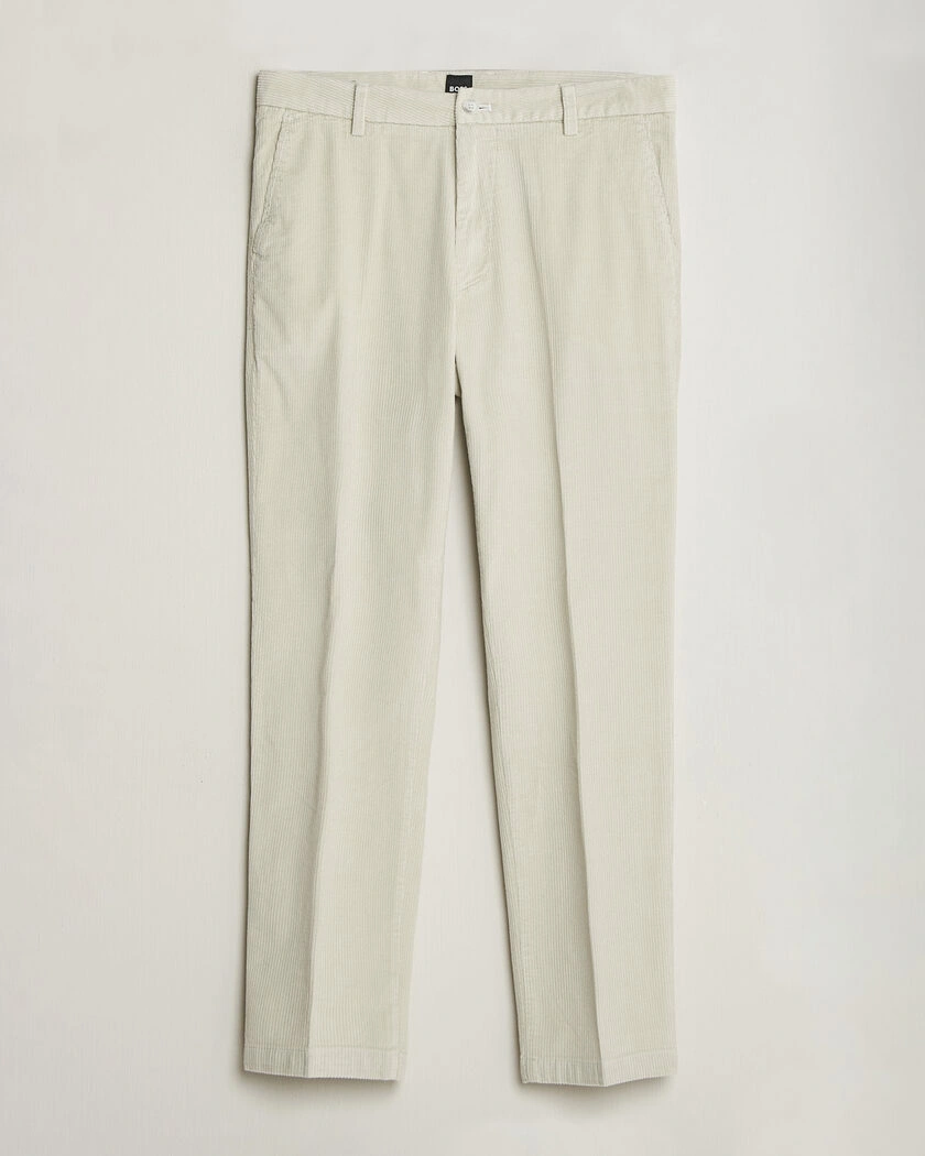BOSS BLACK Kane Structured Cotton Chino Open White – Vit