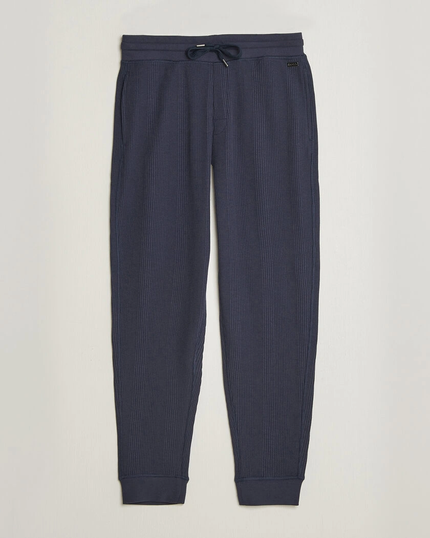 BOSS BLACK Structured Loungewear Sweatpants Dark Blue – Blå