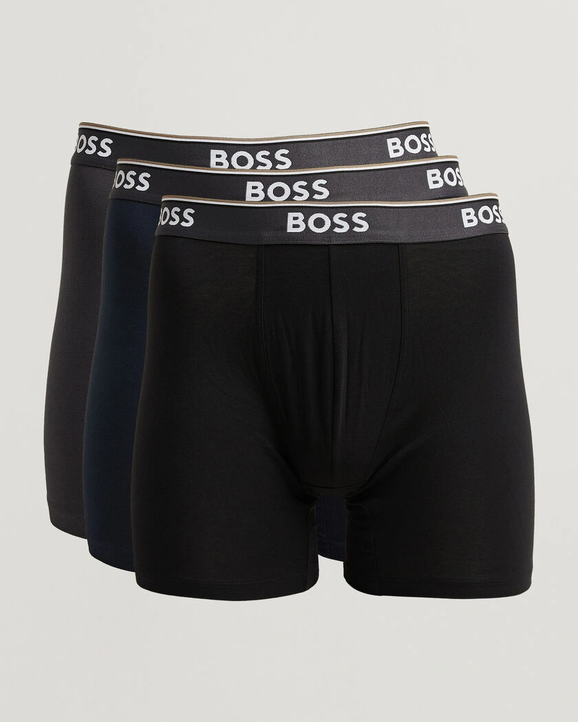 BOSS BLACK 3-Pack Long Leg Boxer Black/Navy/Grey – Flerfärgad