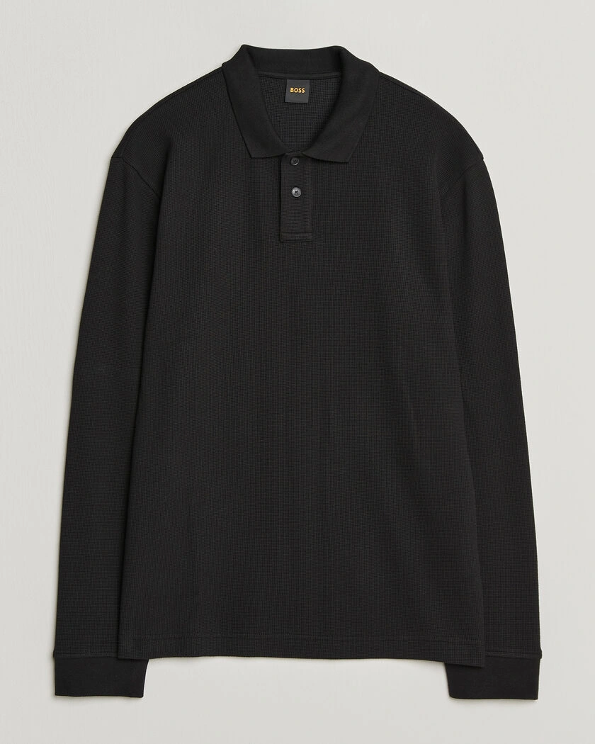 BOSS ORANGE Petempesto Polo Sweater Black – Svart