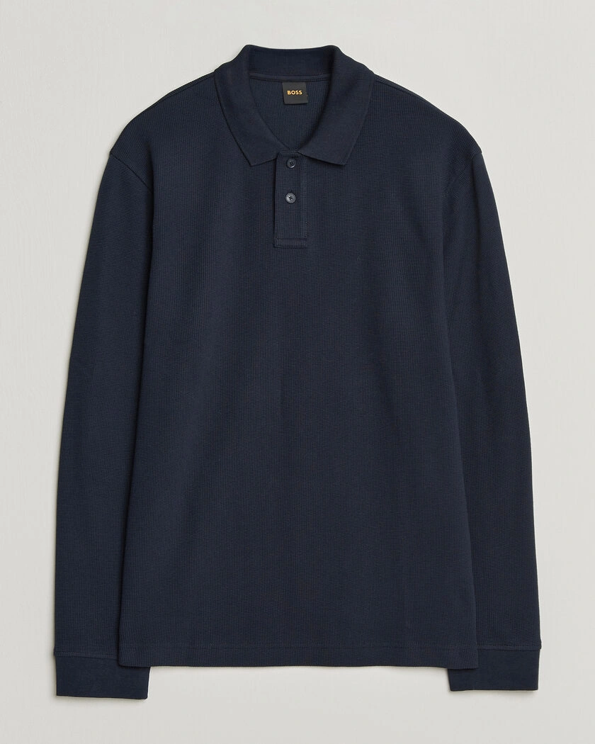 BOSS ORANGE Petempesto Polo Sweater Dark Blue – Blå
