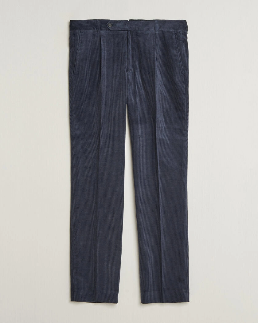 BOSS BLACK Perino Corduroy Suit Trousers Open Blue – Blå