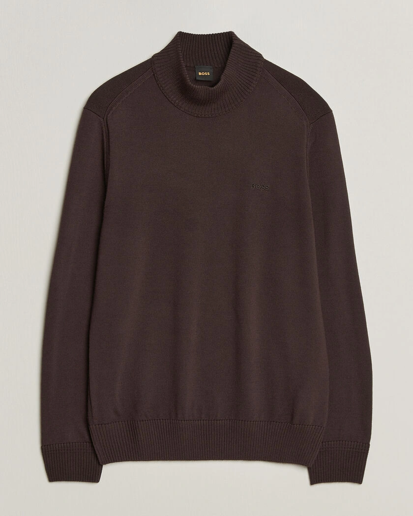 BOSS ORANGE Avac Knitted Turtleneck Dark Brown – Brun