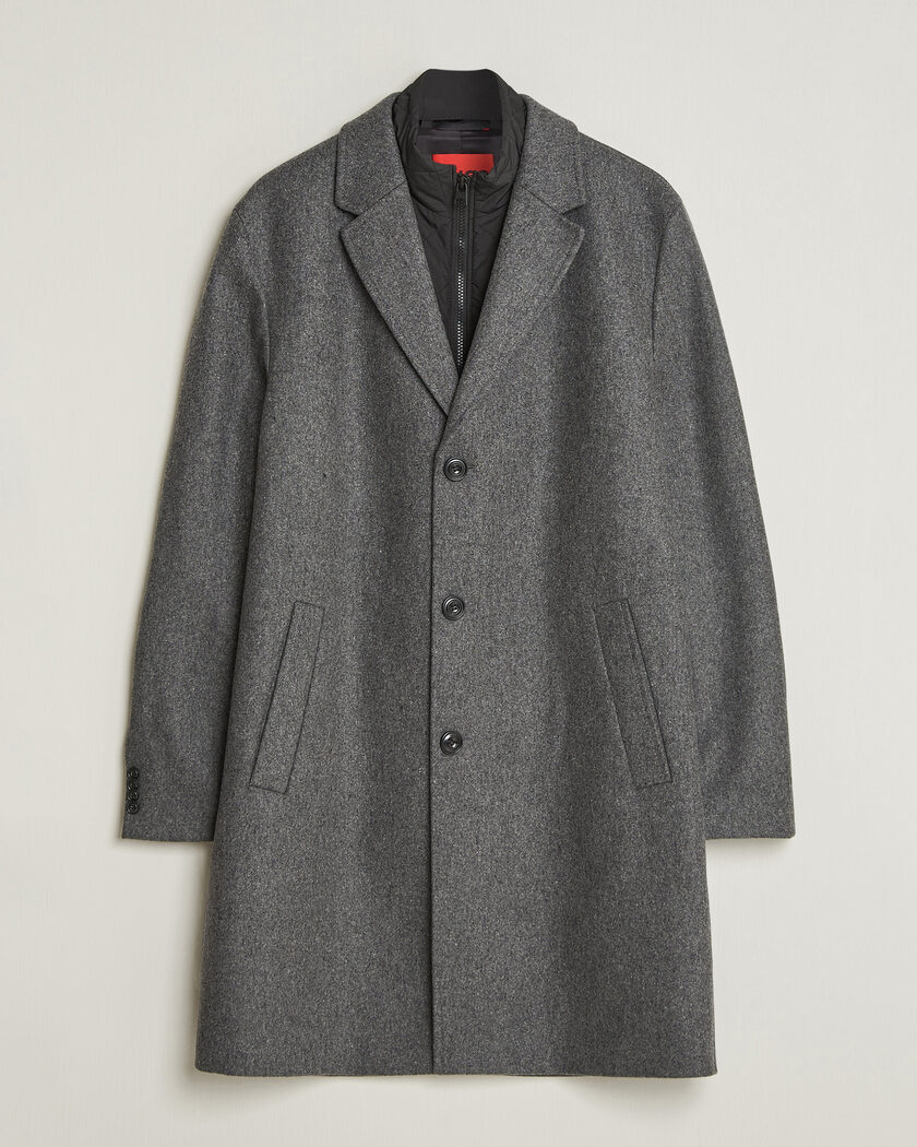 HUGO Milogan Bib Coat Dark Grey – Grå