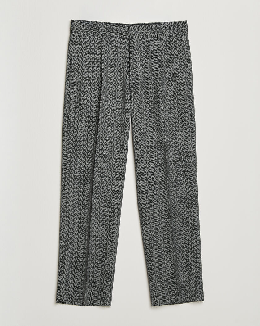 HUGO Flips Herringbone Suit Trousers Dark Grey – Grå