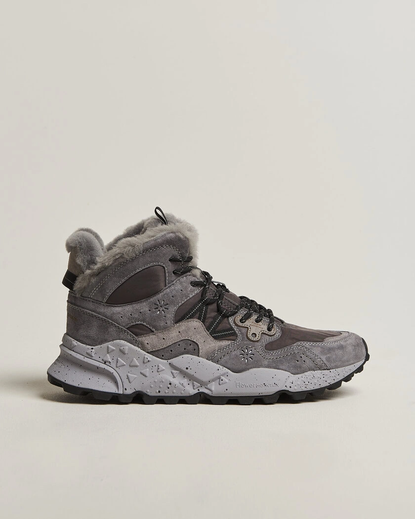 Flower Mountain Yamano 3 Mid Suede/Sherling Sneaker Grey – Grå