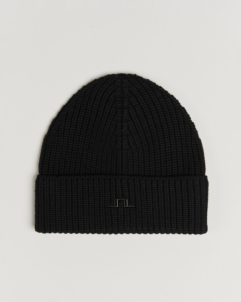 J.Lindeberg Merino Beanie Black – Svart